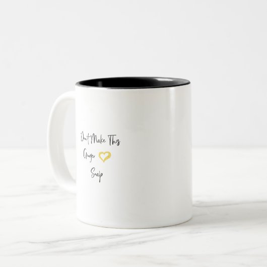 このショウガのスナップにおもしろいなRedhairを作らないで下さい ツートーンマグカップ (正面左)