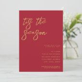 このシーズンのミニマリストモダンのクリスマスパーティー 招待状 (スタンド正面)