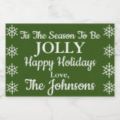 このシーズンはホリデーミニワイすてきンラベルになる スパークリングワインラベル (シングルラベル)