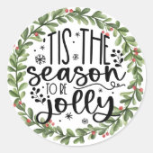 このシーズンは水すてき色リース ラウンドシール (正面)