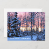 "このシーズンアップ北、Mn冬の休日 ポストカード (正面/裏面)