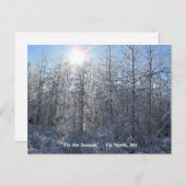 "このシーズンアップ北、Mn冬の休日 ポストカード (正面/裏面)