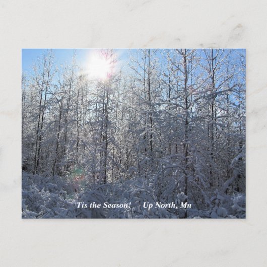 "このシーズンアップ北、Mn冬の休日 ポストカード (正面)