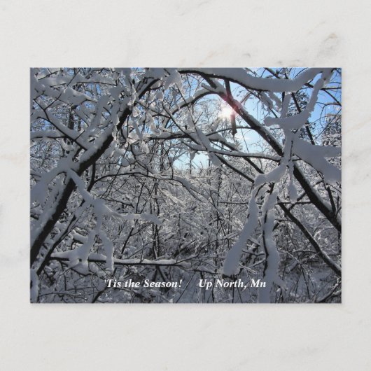 "このシーズンアップ北、Mn冬の休日 ポストカード (正面)