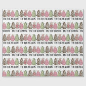 このシーズンクリスマスツリーケーキの休日 ラッピングペーパー (フラット)