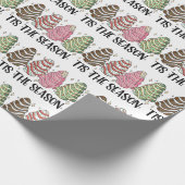 このシーズンクリスマスツリーケーキの休日 ラッピングペーパー (角)