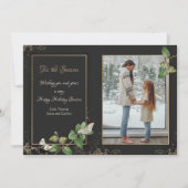 このシーズンフォトホリデーのグリーティングカード (正面)