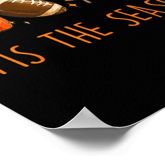 このシーズン秋秋サッカーのカボチャのコーヒー ポスター (角)