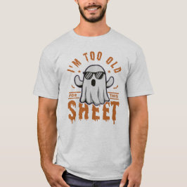 このシーツには飽きた おばけハロウィーン幽霊 Tシャツ