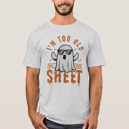 このシーツには飽きた おばけハロウィーン幽霊 Tシャツ (正面)