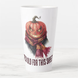 このシートには古すぎる。面白いハロウィーンカボチャ カフェラテマグ