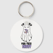 このシートには歳を取り過ぎている」女性ハロウィン幽霊 キーホルダー (正面)