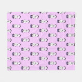 このシートには歳を取り過ぎている」女性ハロウィン幽霊 フリースブランケット (正面(横))