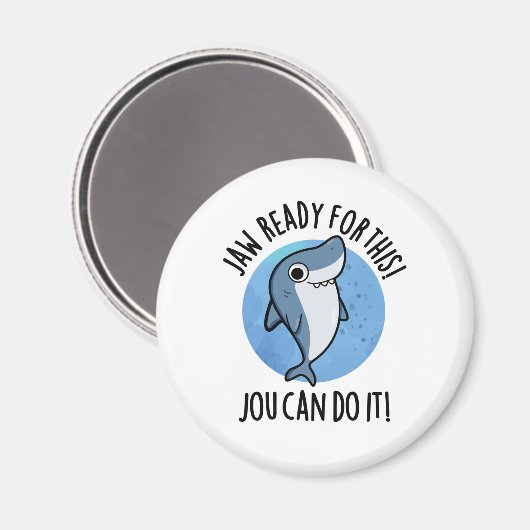 このジョーのための準備ができてサメおもしろいのパンできる マグネット (正面/裏面)