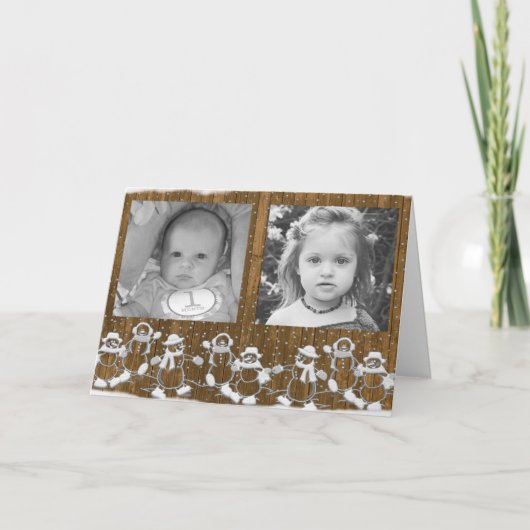 このジンジャーブレッドマンクリスマスカードをパーソナライズ！ シーズンカード (正面)