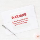 このスイッチは電源を切る スクエアシール (封筒)