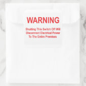 このスイッチは電源を切る スクエアシール (バッグ)