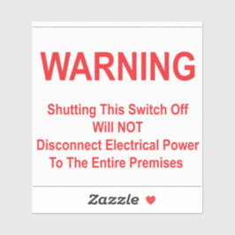 このスイッチをオフにすると電源が切れない シール