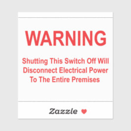 このスイッチをオフにすると電源が切れる シール