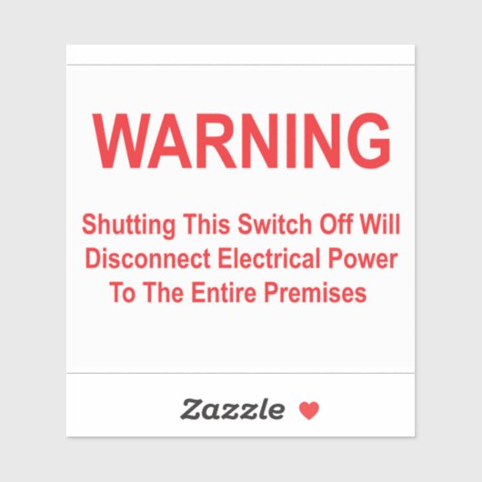 このスイッチをオフにすると電源が切れる シール (シート)