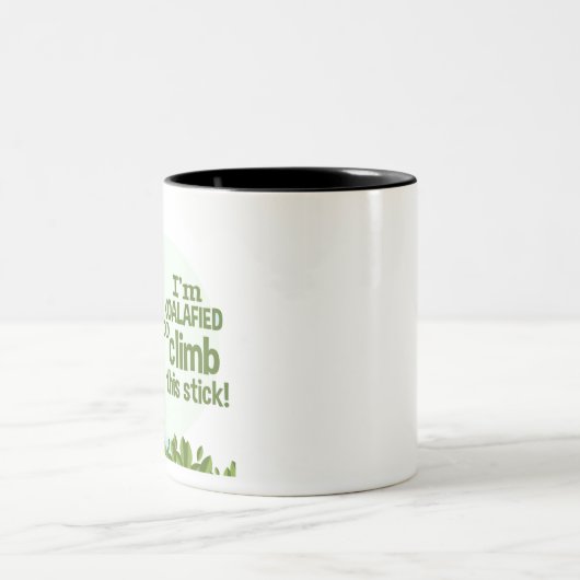 このステッキに登ることに気が付いたおもしろい、コアカッコいいラ ツートーンマグカップ (中央)