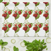 このストロベリーパターンキッチンをパーソナライズ キッチンタオル (折り畳み)