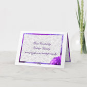 このスミレ色のカーネーション離婚カードを個人用に設定 カード (裏面)
