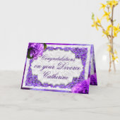 このスミレ色のカーネーション離婚カードを個人用に設定 カード (黄色い花)