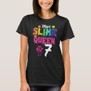 このスライムの女王は7歳の誕生日ガール 王冠 7歳 Tシャツ