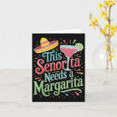 このセノリータにはマルガリータが必要だ カード (黄色い花)