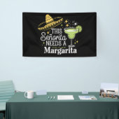 このセノリータにはマルガリータ・シンコ・デ・マヨが必要 横断幕 (トレードショー)