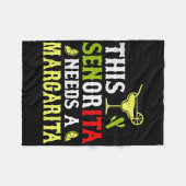 このセノリータにはマルガリータ・メキシコのシンコ・デ・Mが必要だ フリースブランケット (正面(横))