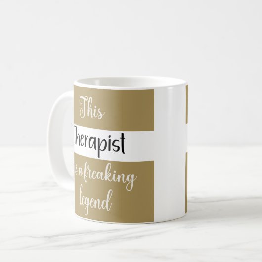 このセラピストは恐ろしい伝説の贈りおもしろい物だ コーヒーマグカップ (正面左)