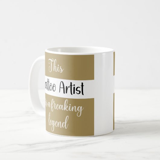 このタトゥーの芸術家は伝説のギフトの中で恐ろしくおもしろいなる コーヒーマグカップ (正面左)