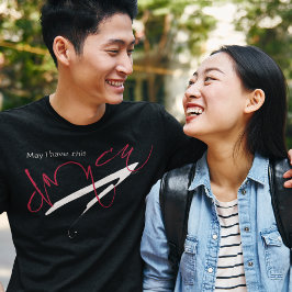 このダンスを赤い黒で踊らせてもらってもいい Tシャツ