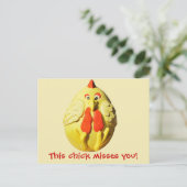 このチックユー恋しく思チキンミーム ポストカード (スタンド正面)