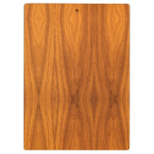 このチークの木製のベニヤのプリントを個人化して下さい クリップボード (裏面)