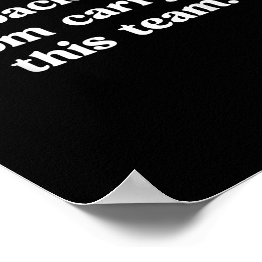 このチームのユーモア運から背中が痛おもしろいい ポスター (角)