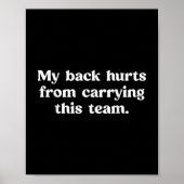 このチームのユーモア運から背中が痛おもしろいい ポスター (正面)