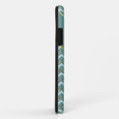 このティール(緑がかった色)グリッターをカスタマイズする Case-Mate iPhoneケース (裏面/右)