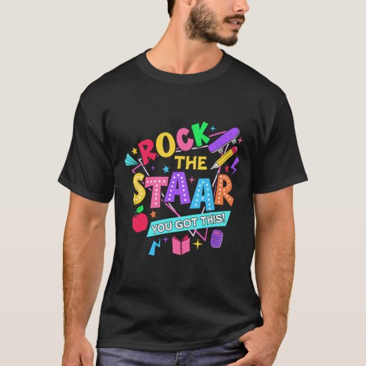このテスト日のテスト得をロック先生の学生 Tシャツ (正面)