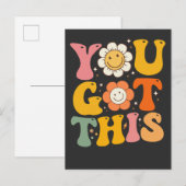 このテス得ト日やる気を起こさせるGroovy インビテーションポストカード (正面/裏面)