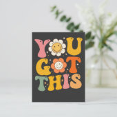 このテス得ト日やる気を起こさせるGroovy インビテーションポストカード (スタンド正面)