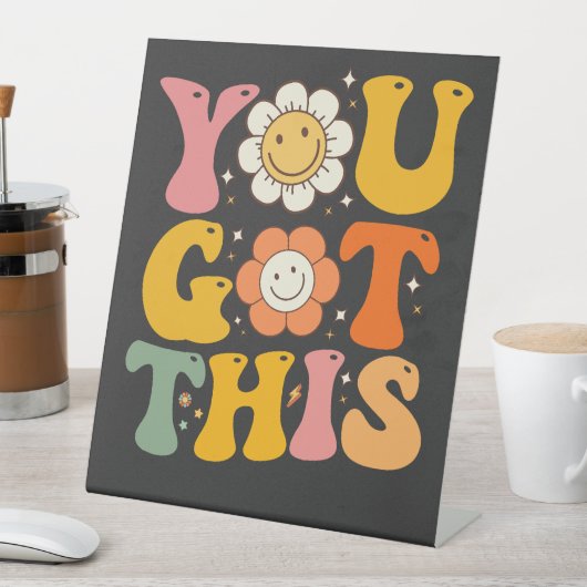 このテス得ト日やる気を起こさせるGroovy 台座サイン (インサイチュ)