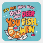 このデザインでおもしろいに飛お洒落び込め! スクエアシール (正面)