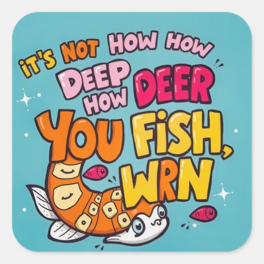 このデザインでおもしろいに飛お洒落び込め! スクエアシール (正面)