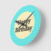 このデザインでお誕生日をお祝いしよう ラウンド壁時計 (傾斜)