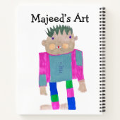このデザインにあなたの子供の作品を加えて ノートブック (裏面)
