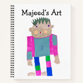 このデザインにあなたの子供の作品を加えて ノートブック