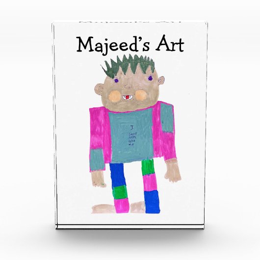 このデザインにあなたの子供の作品を加えて フォトブロック (正面)
